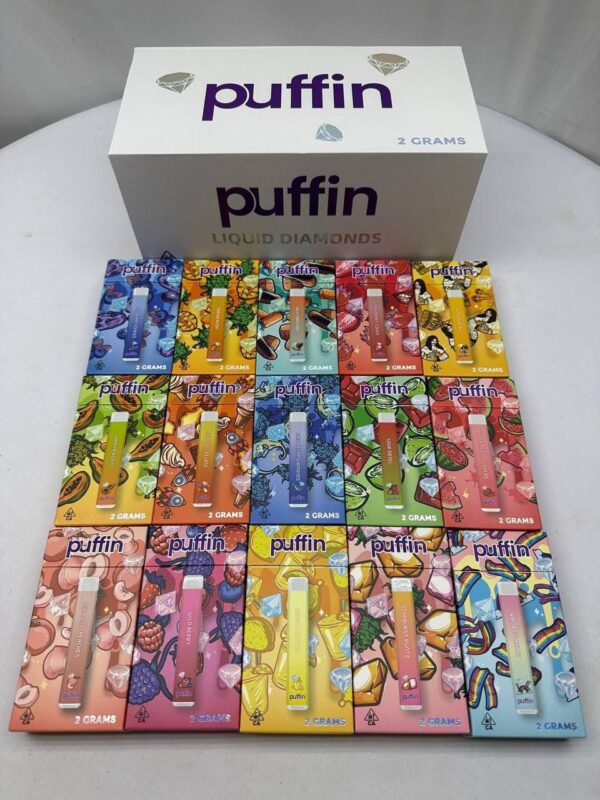 Puffin Blueberry Cookies, Puffin Strawberry Shortcake, puffin cartridges, 2g Puffins, Puffin liquid diamonds, puffin disposable wax, Buy Puffin live resin